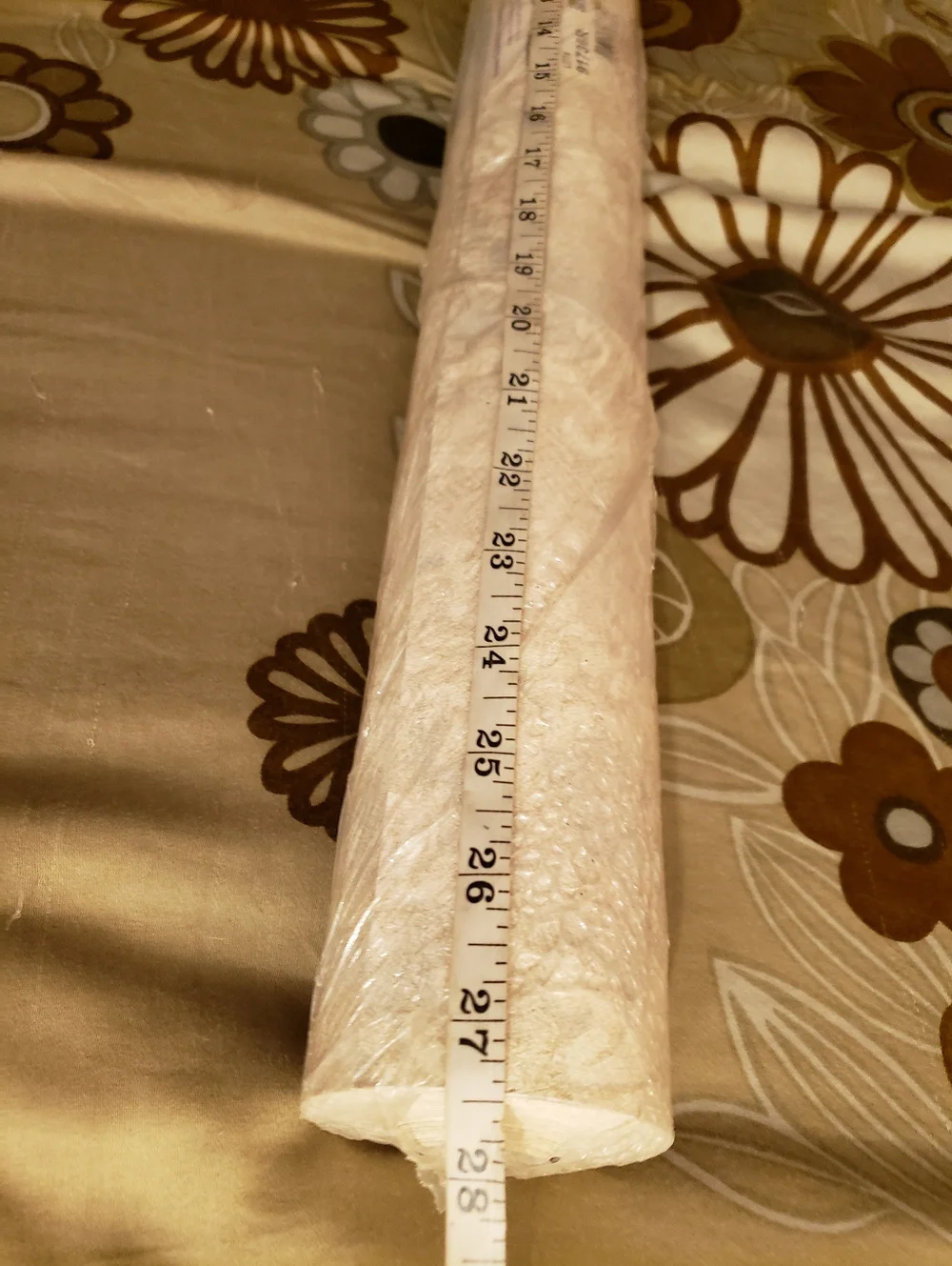 NOS Vtg Rich-Wall Fabric Backed Vinyl Wallpaper Pat.#6875- 1 Wrapped Dbl + 11.5'